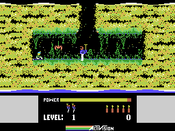 H.E.R.O. (ColecoVision) screenshot: Located one of the trapped miners