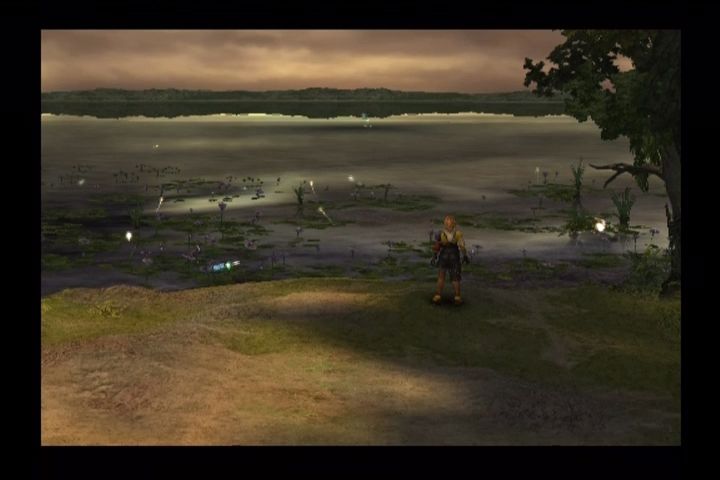 Final Fantasy X (PlayStation 2) screenshot: Gazing out at the Moonflow.