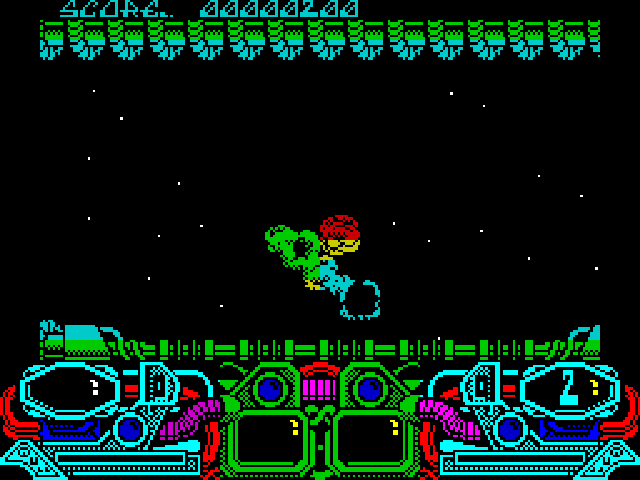 Dark Fusion (ZX Spectrum) screenshot: Dying is not fun but it can be pretty. the ships may not shoot but they can collide