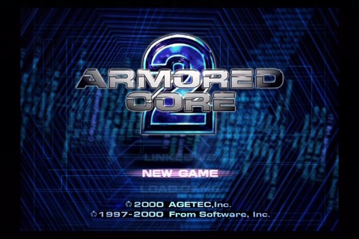 Armored Core 2 (PlayStation 2) screenshot: Title screen