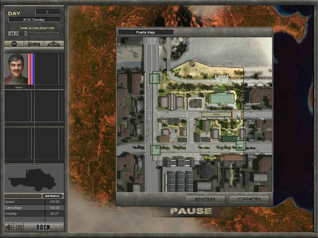 7.62 (Windows) screenshot: City map