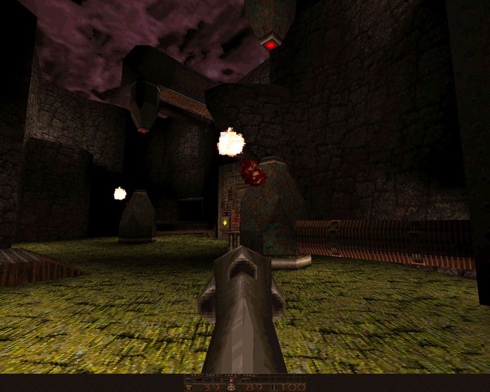 Quake Mission Pack No. I: Scourge of Armagon (Windows) screenshot: It's better to run away while you can