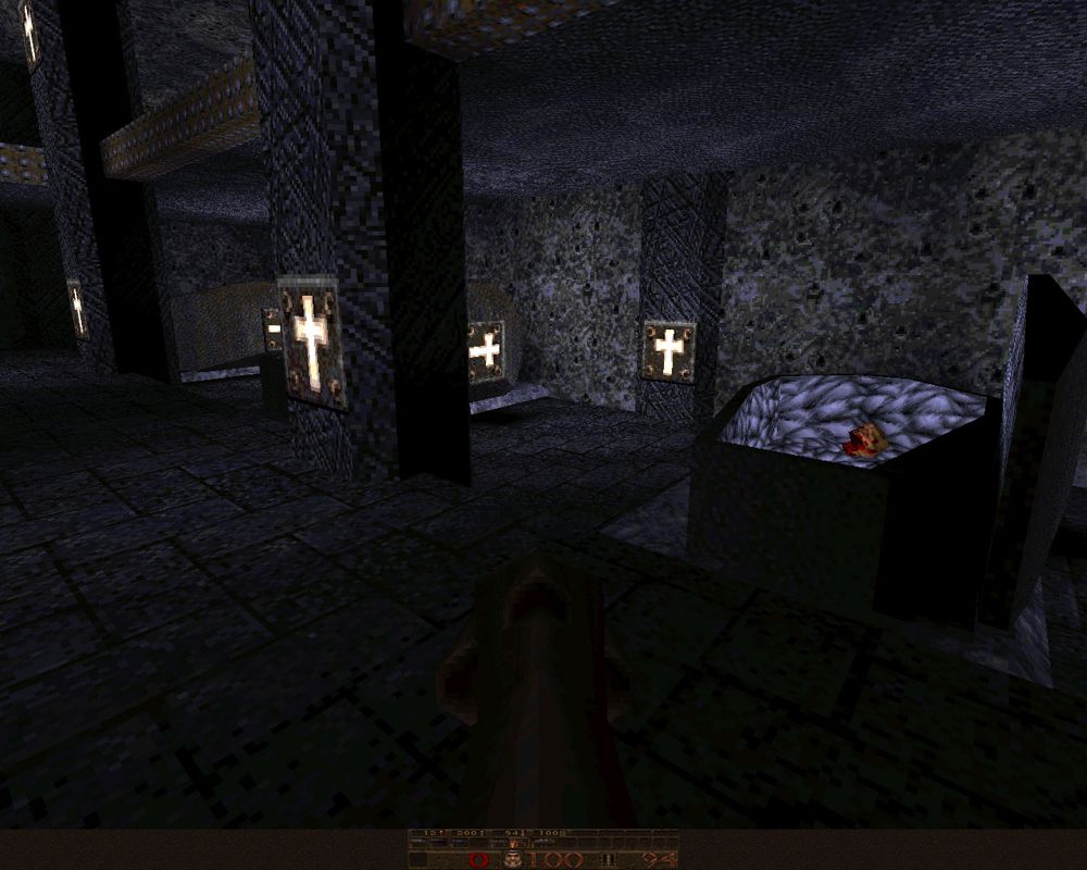 Quake Mission Pack No. I: Scourge of Armagon (Windows) screenshot: Rest in pieces