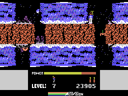 H.E.R.O. (ColecoVision) screenshot: Killed by some lava, ouch!