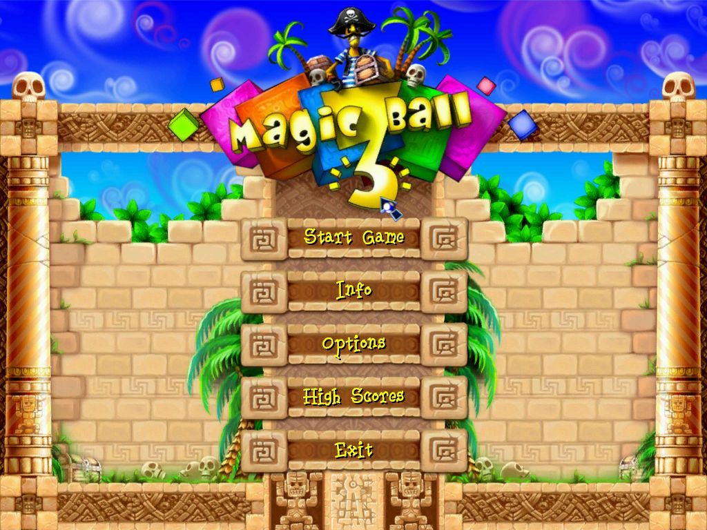 Magic Ball 3 (Windows) screenshot: Menu screen