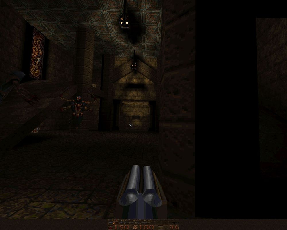 Quake Mission Pack No. 2: Dissolution of Eternity (Windows) screenshot: This new monsters not only scary but also hell deadly