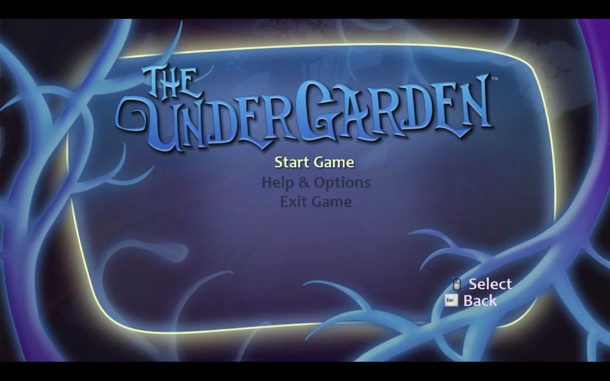 The UnderGarden (Windows) screenshot: Main Menu