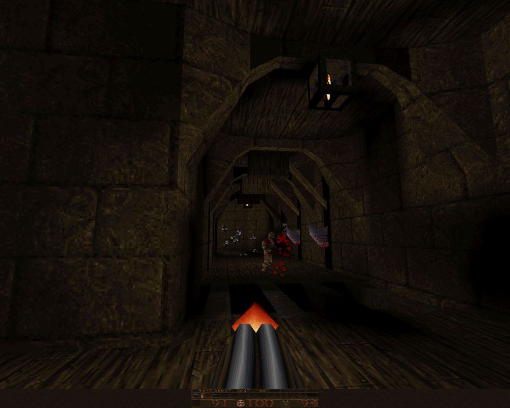 Quake Mission Pack No. 2: Dissolution of Eternity (Windows) screenshot: Snares can also be useful sometimes
