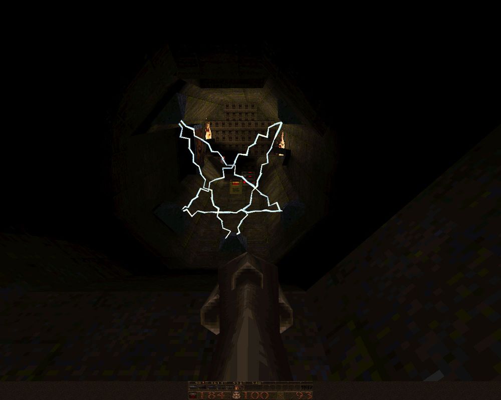 Quake Mission Pack No. 2: Dissolution of Eternity (Windows) screenshot: Electrical pentagram