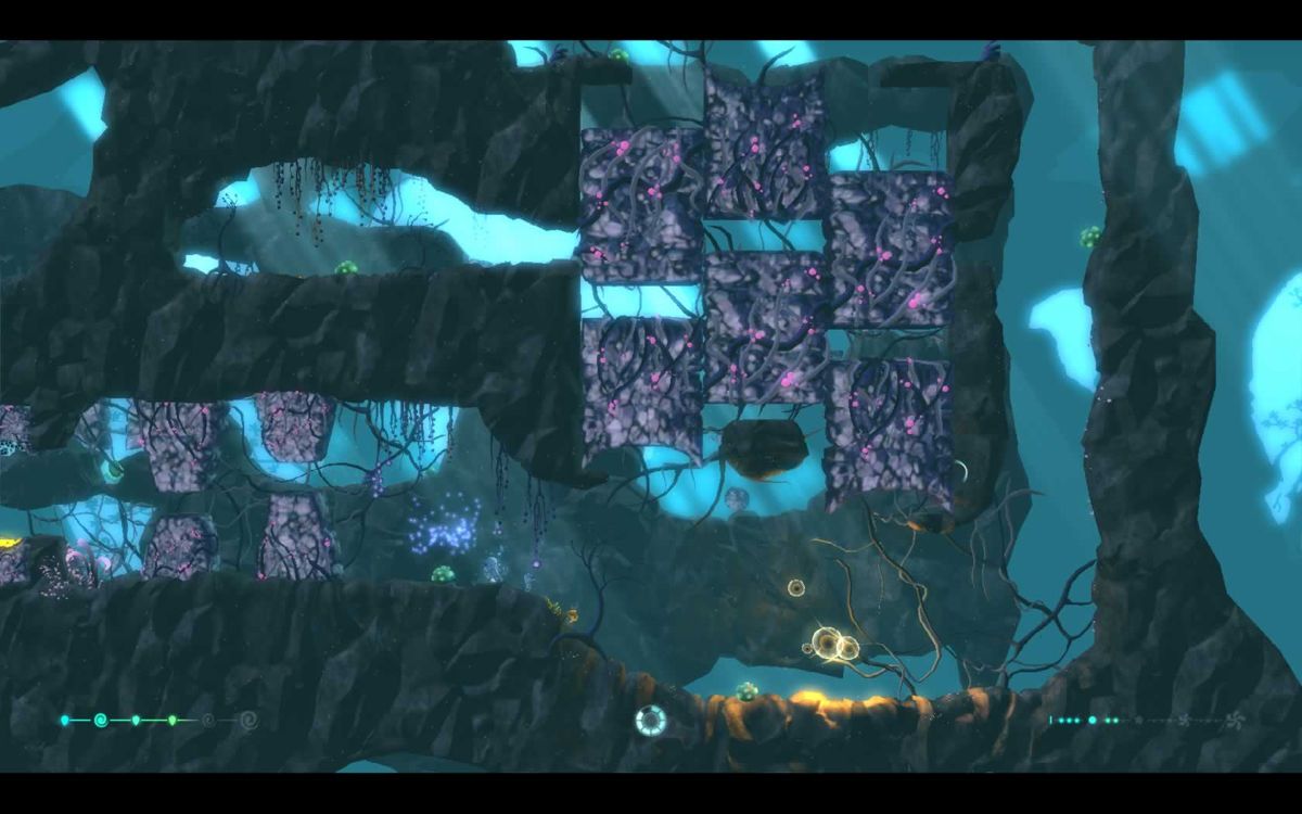 The UnderGarden (Windows) screenshot: The camera zooms out for larger areas.
