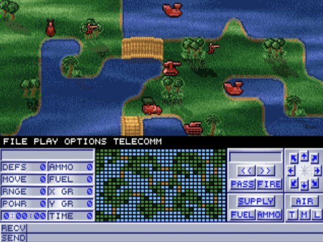 Operation Combat II: By Land, Sea & Air (DOS) screenshot: One bridge too far wargames simulation