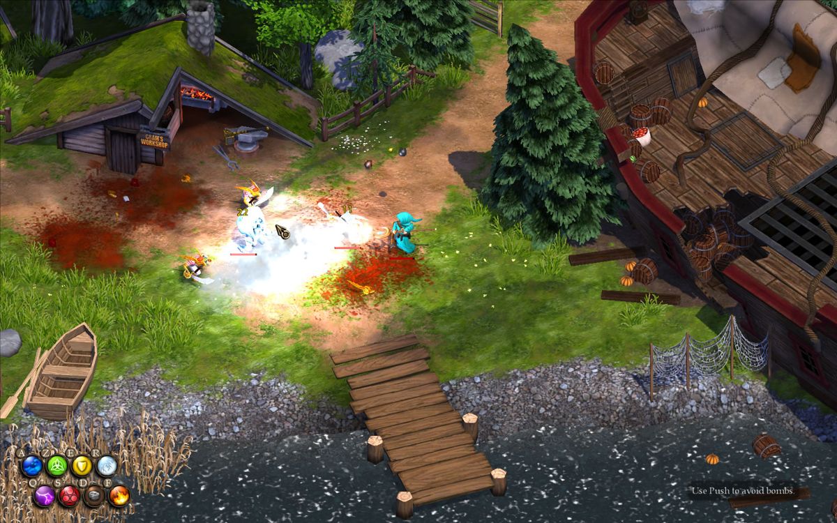 Magicka (Windows) screenshot: Slowing down the monsters with Cold