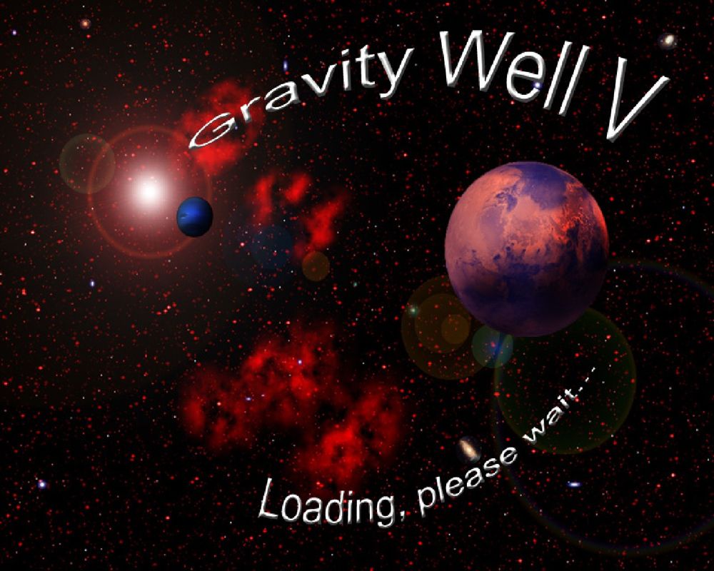 Gravity Well (Windows) screenshot: This screen displays as the game loads