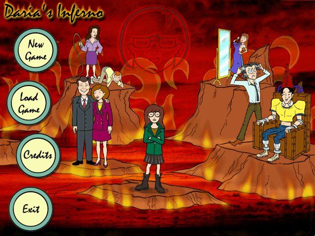 Daria's Inferno (Windows) screenshot: Title Menu.