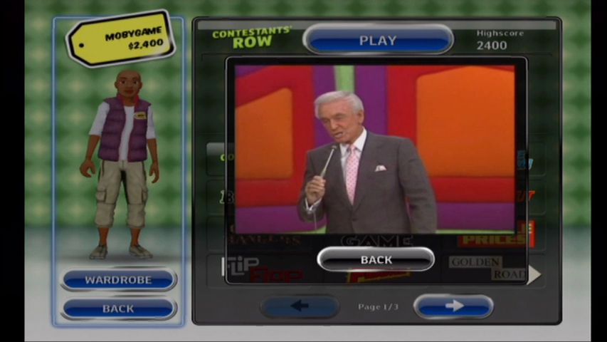 The Price is Right: 2010 Edition (Wii) screenshot: Winning pricing games unlocks funny show clips.