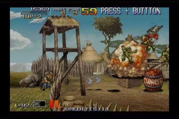 Metal Slug: Anthology (Wii) screenshot: Ka-blooey!