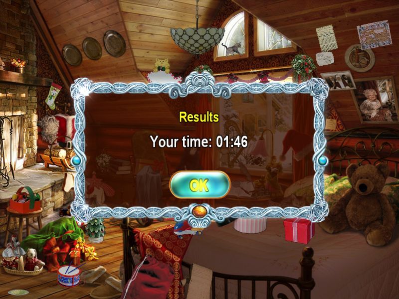 Christmasville (Macintosh) screenshot: Complete stats