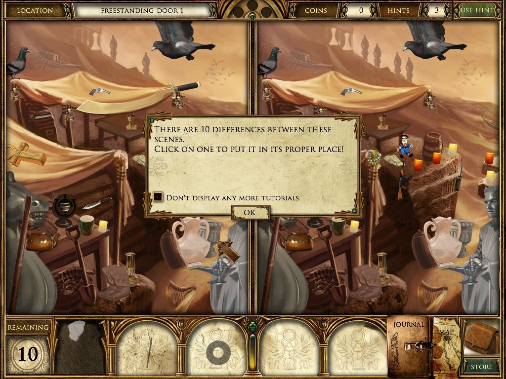 Curse of the Pharaoh: Napoleon's Secret (Macintosh) screenshot: Tutorials option