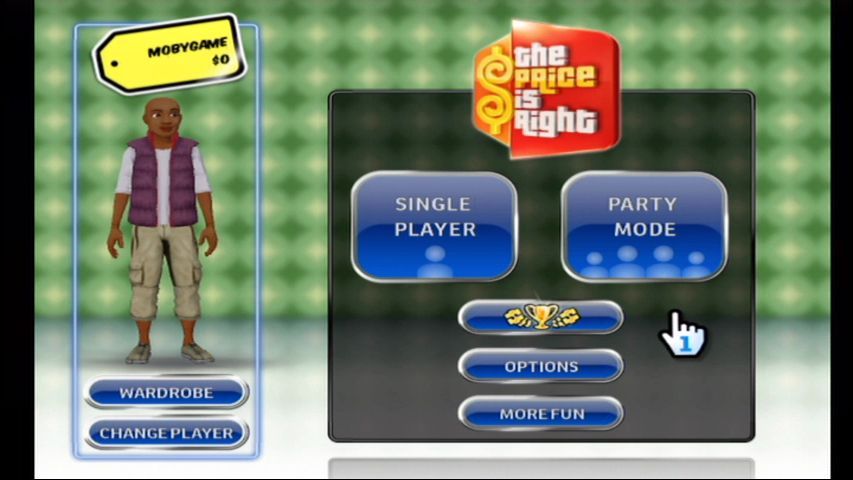 The Price is Right: 2010 Edition (Wii) screenshot: Main menu.
