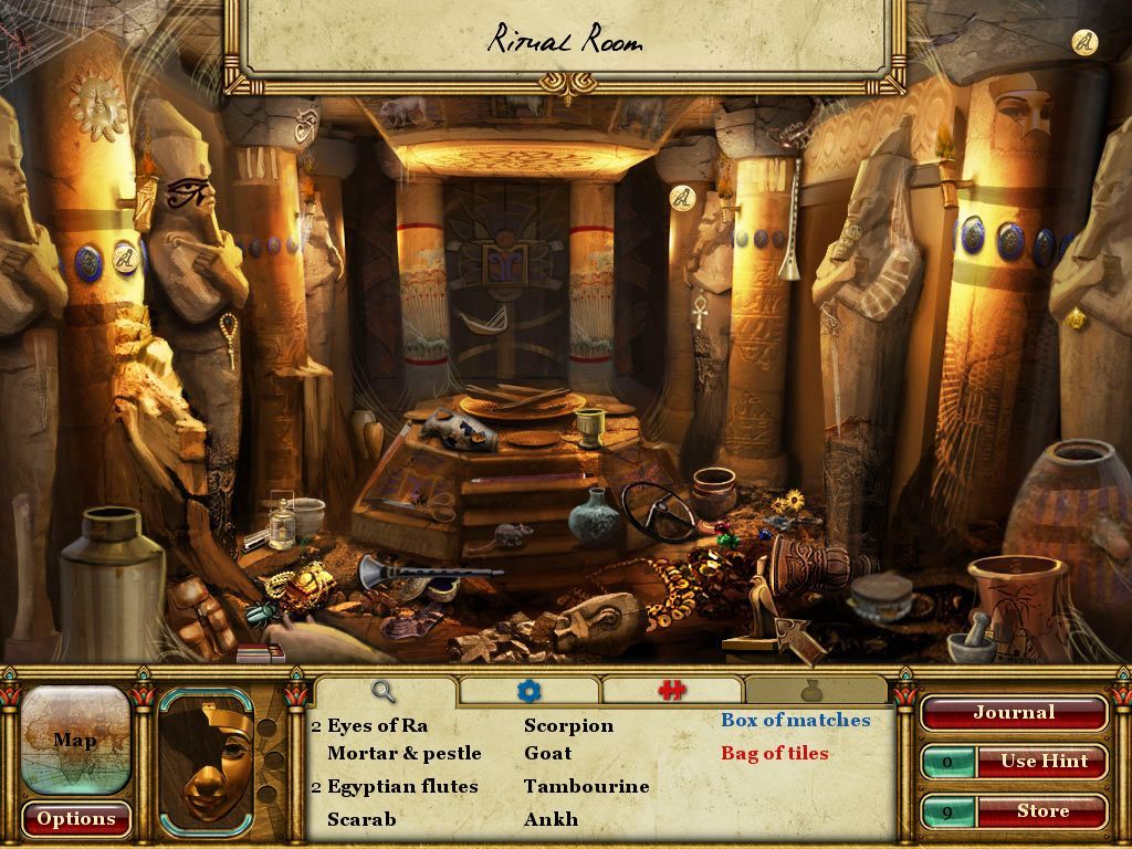 Curse of the Pharaoh: Tears of Sekhmet (Macintosh) screenshot: Ritual Room