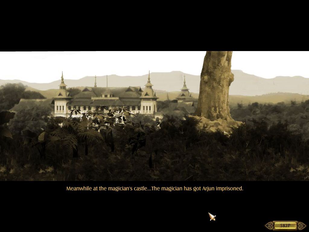 The Dark Hills of Cherai (Macintosh) screenshot: Cutscene magician's castle