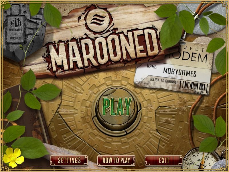 Marooned (Macintosh) screenshot: Main menu