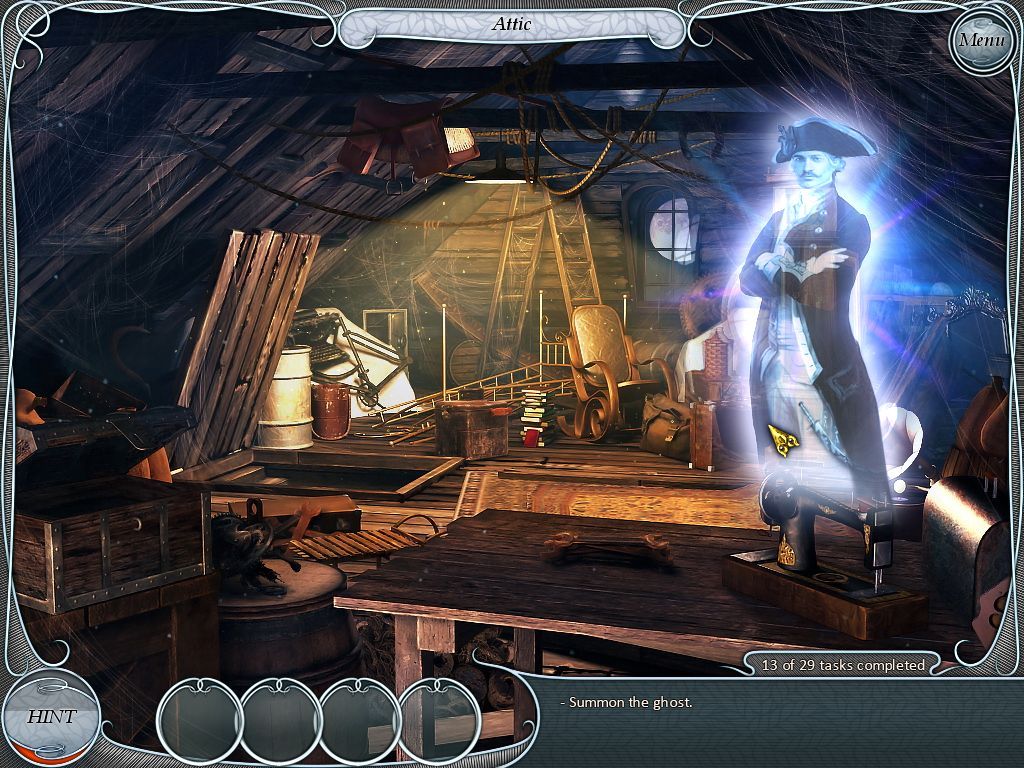 Treasure Seekers: Follow the Ghosts (Macintosh) screenshot: Attic - summon ghost