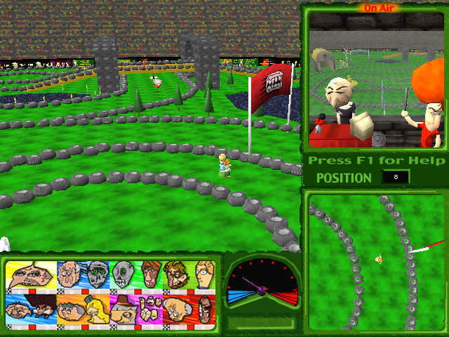 Piposh 3D: HaMahapecha (Windows) screenshot: Racing mini-game