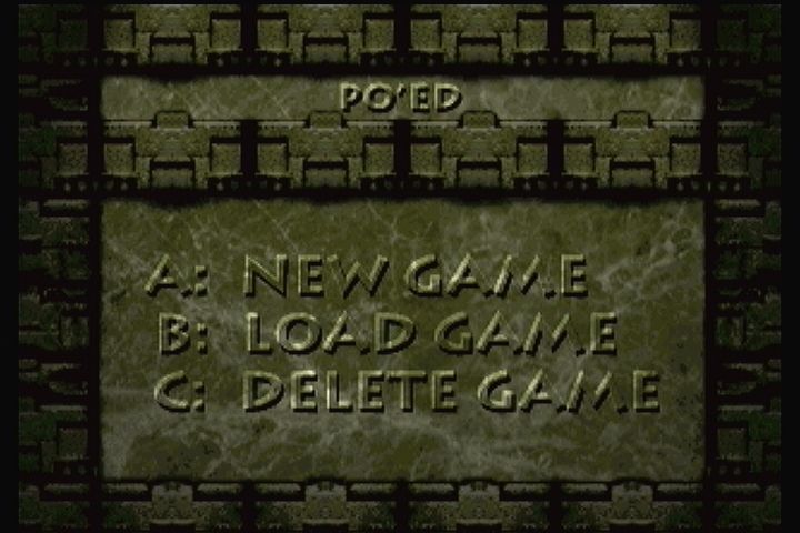 PO'ed (3DO) screenshot: Main menu