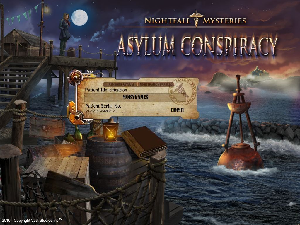 Nightfall Mysteries: Asylum Conspiracy (Macintosh) screenshot: Player name