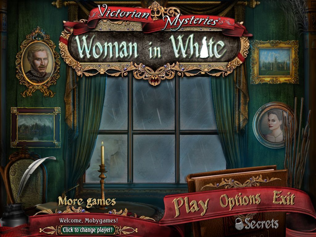 Victorian Mysteries: Woman in White (Macintosh) screenshot: Title / main menu