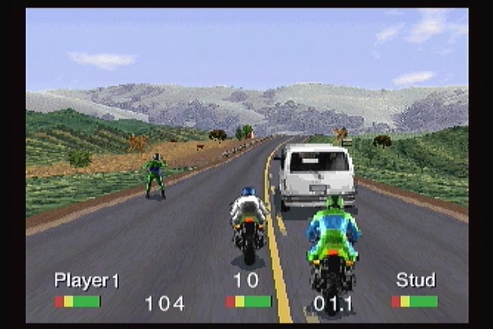 Road Rash (3DO) screenshot: Napa Valley track.