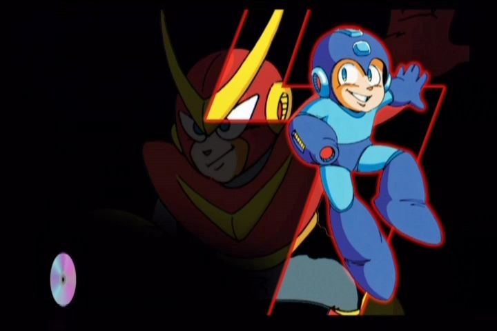 Mega Man: Anniversary Collection (GameCube) screenshot: Mega Man art in the loading screen.