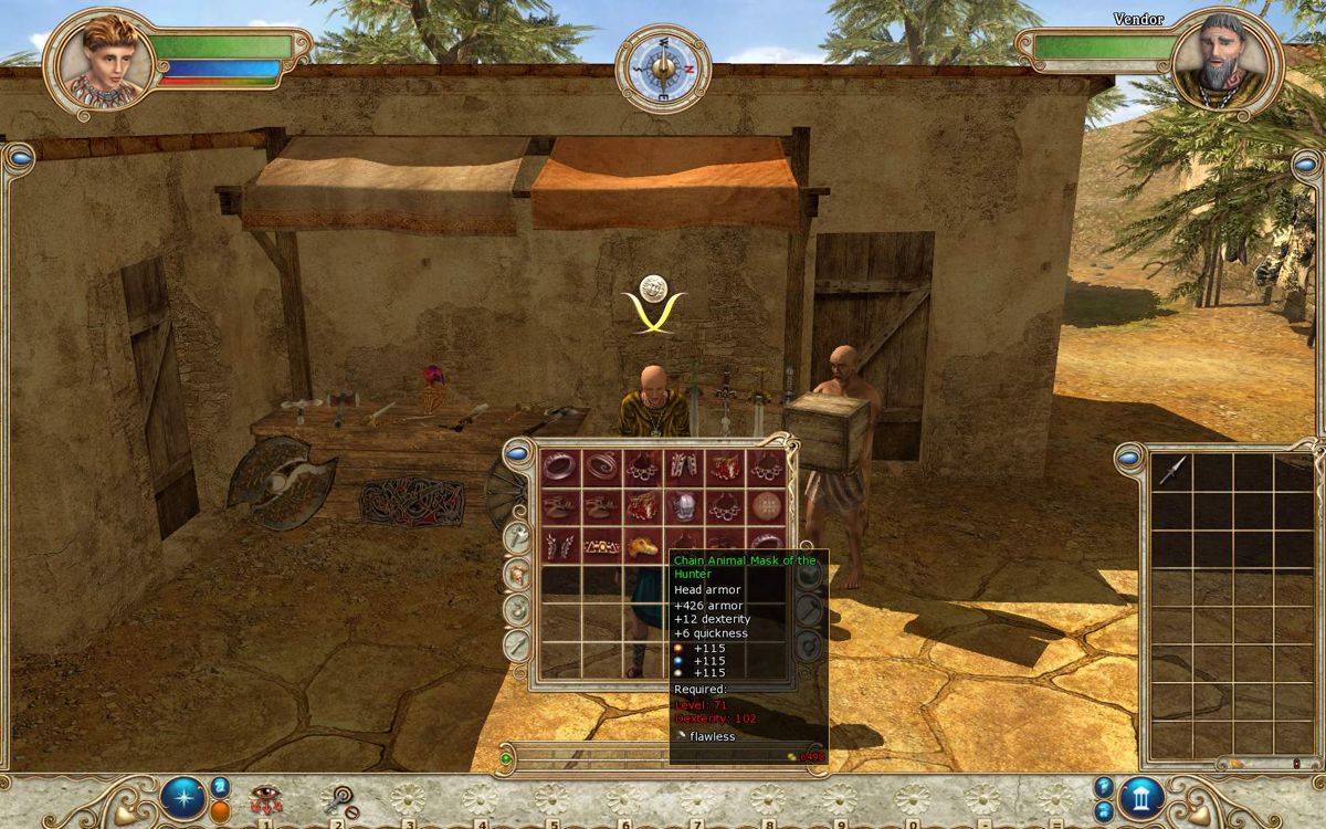 Numen: Contest of Heroes (Windows) screenshot: At the vendor