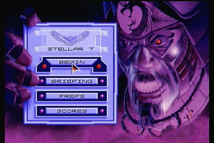 Stellar 7: Draxon's Revenge (3DO) screenshot: Main menu.