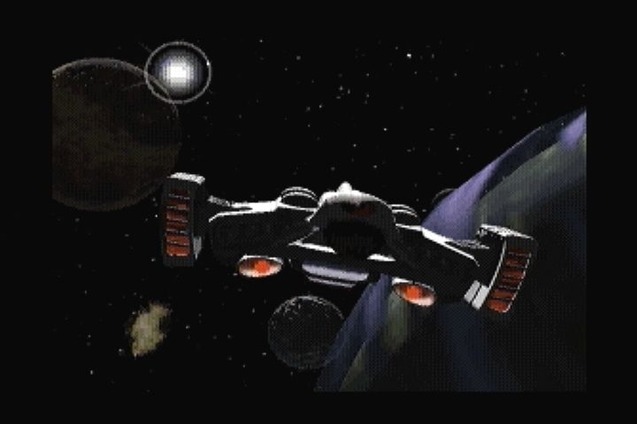 Stellar 7: Draxon's Revenge (3DO) screenshot: Ships zipping around in the intro movie.
