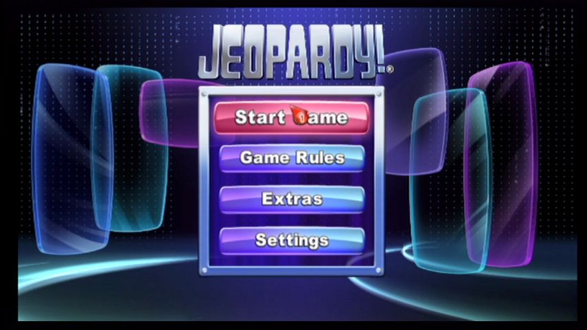 Jeopardy! (Wii) screenshot: Title screen.