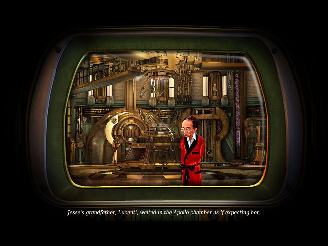 Flux Family Secrets: The Rabbit Hole (Macintosh) screenshot: Grandfather cutscene