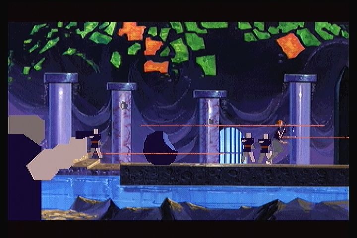 Out of This World (3DO) screenshot: Crash landed in a bath house.