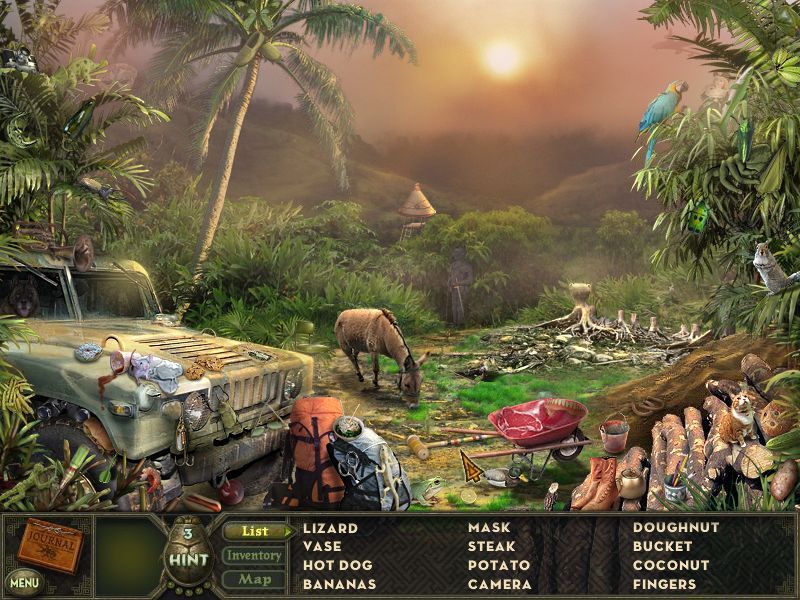 Hidden Expedition: Amazon (Macintosh) screenshot: Jungle - objects