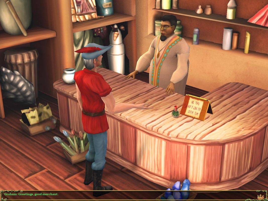 The Silver Lining: Episode Three - My Only Love Sprung from My Only Hate (Windows) screenshot: Talking with Pawnshop Owner