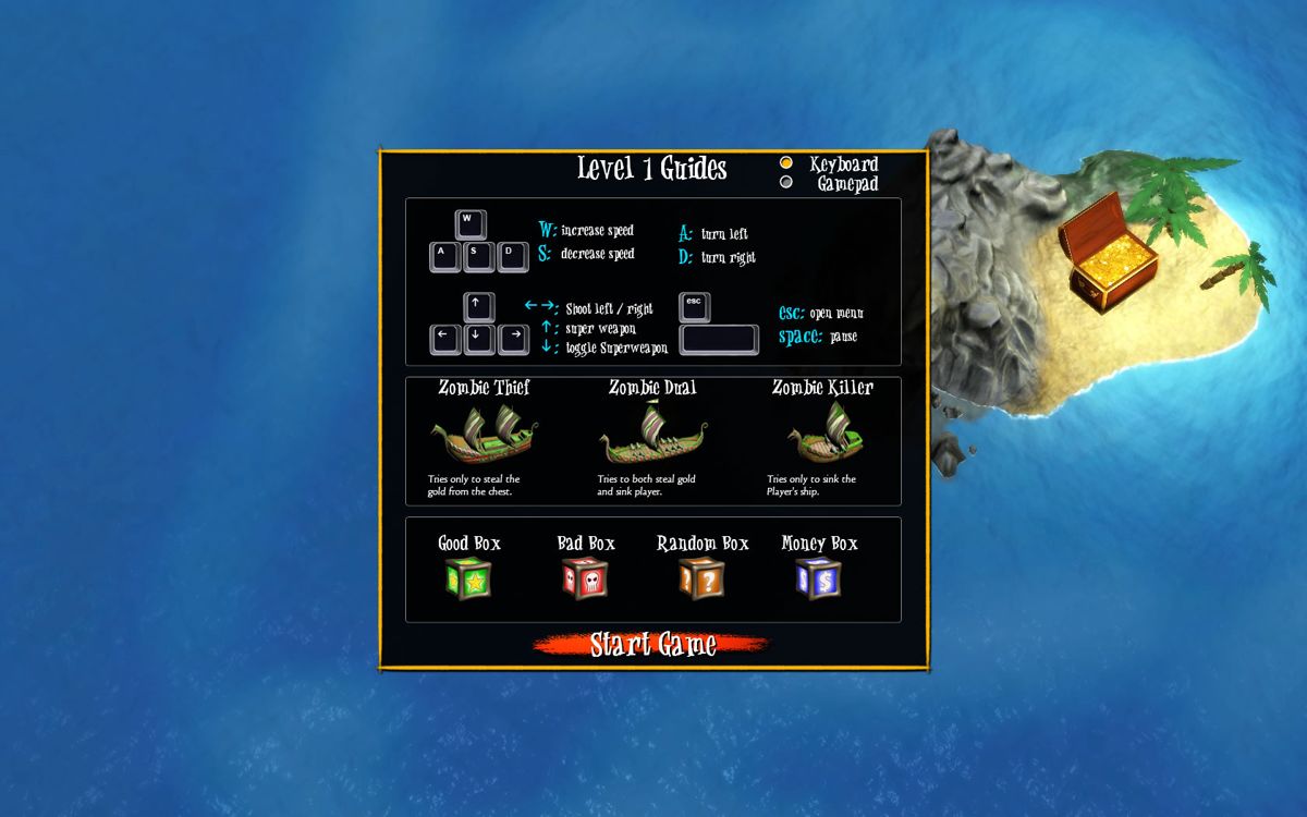 Woody Two-Legs: Attack of the Zombie Pirates (Windows) screenshot: A guide explains your opponents for this level.