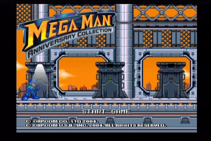 Mega Man: Anniversary Collection (GameCube) screenshot: Main menu.