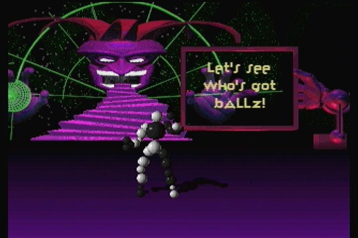 Ballz: The Director's Cut (3DO) screenshot: Oh boy. You're going to do this the whole time, aren't you?