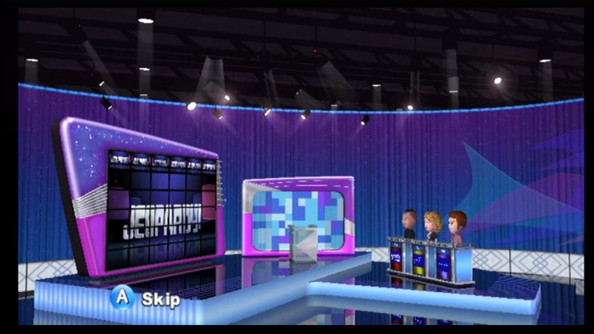 Jeopardy! (Wii) screenshot: Virtual show set.