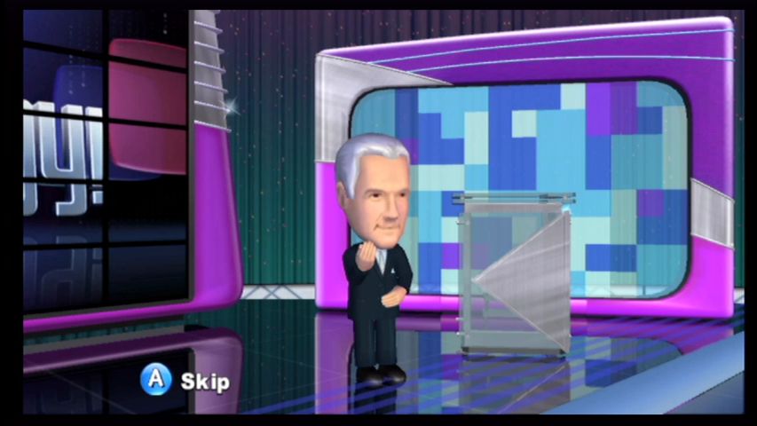 Jeopardy! (Wii) screenshot: Virtual Alex Trebek.