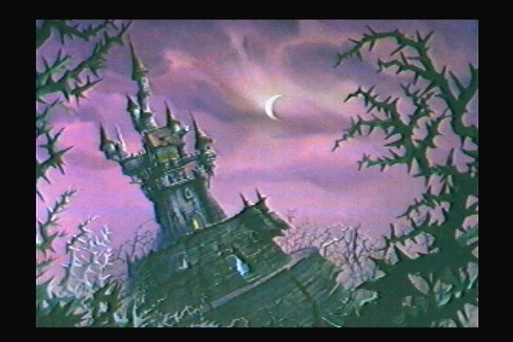 Dragon's Lair (3DO) screenshot: The castle where the dragon has made his lair.
