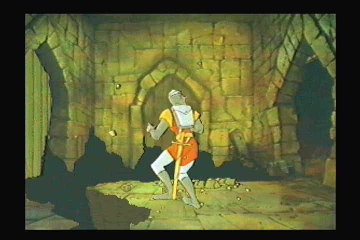 Dragon's Lair (3DO) screenshot: Jump quickly to the right.