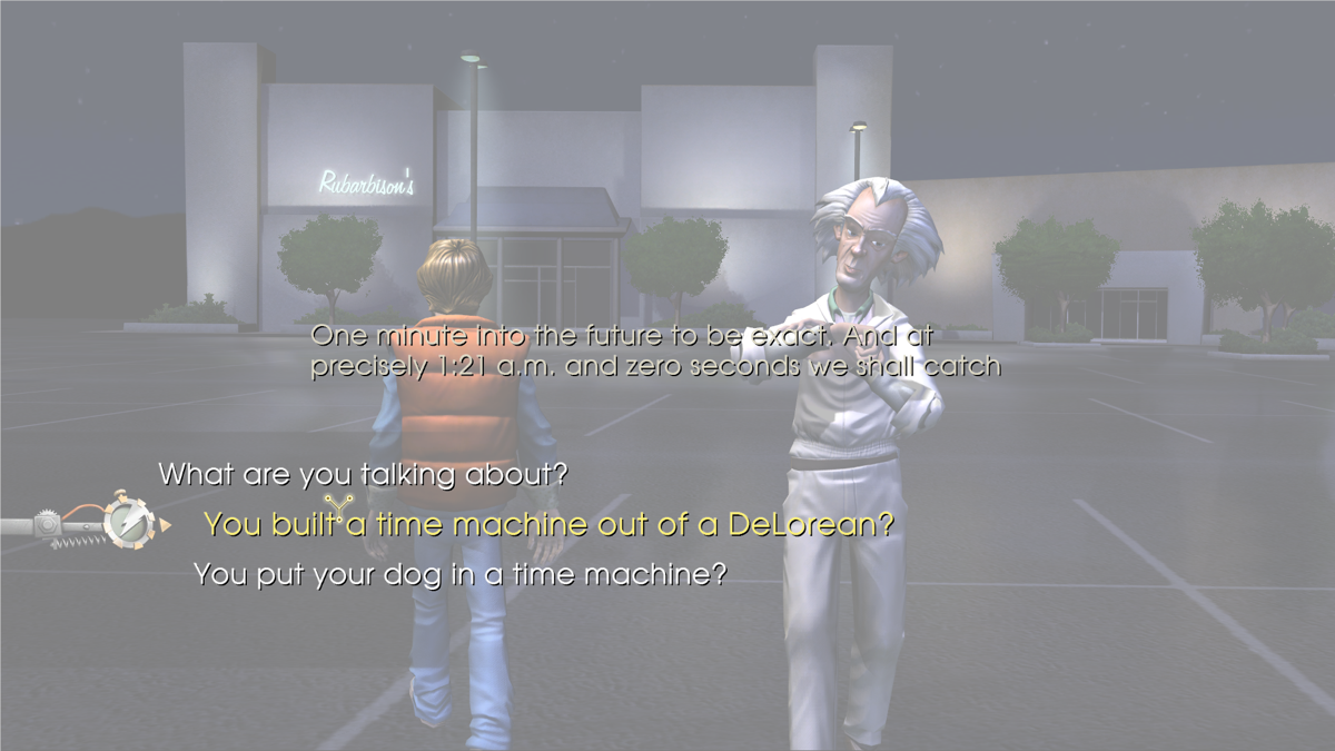 Back to the Future: The Game - Episode 1: It's About Time (Windows) screenshot: Talking with Doc