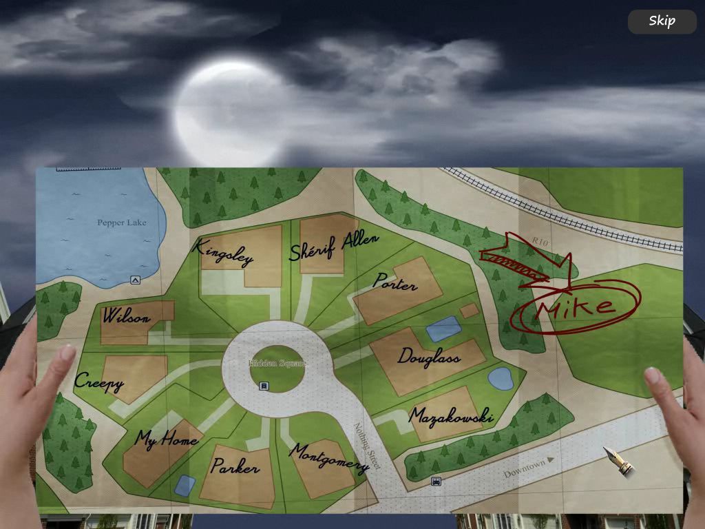 Danger Next Door: Miss Teri Tale's Adventure (Macintosh) screenshot: Intro cutscene map